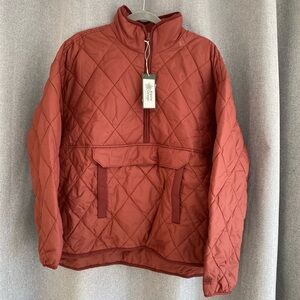 NWT Alpine Design Women's Quilted Anorak Dark Auburn L